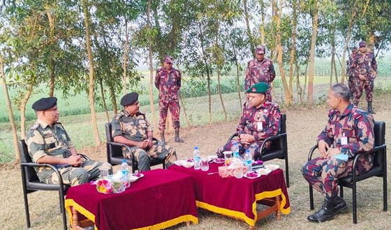 বিজিবি-বিএসএফ সৌজন্য সাক্ষাৎ ও সীমান্ত এলাকা পরিদর্শন