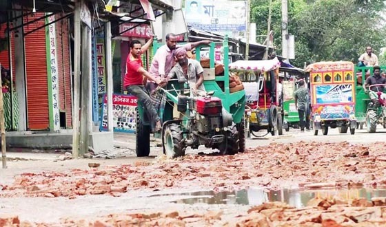 সংস্কারের অভাবে বেহাল শেরপুর-নালিতাবাড়ী ভায়া গাজীরখামার সড়ক