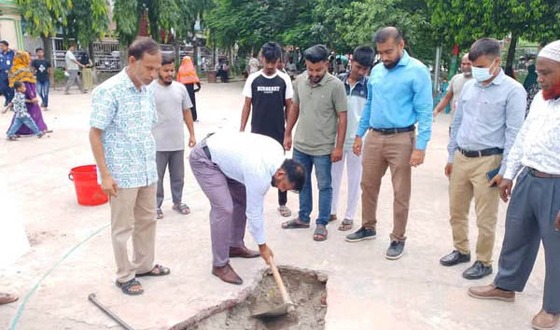 গাইবান্ধায় জুলাই শহীদ স্মৃতিস্তম্ভ নির্মাণ শুরু