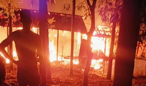 লালপুরে গোয়ালঘরে আগুন- ৭ পশুর মৃত্যু, কৃষকের আহাজারি