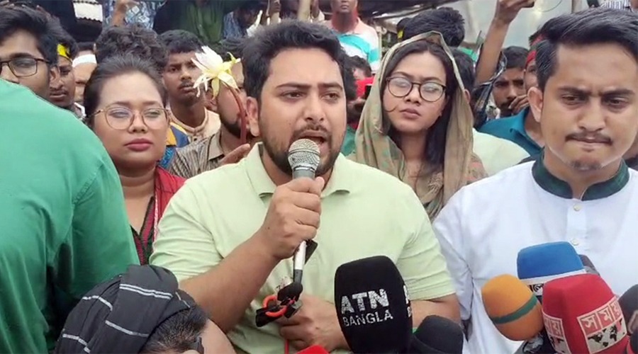 এনসিপির সমাবেশে হামলার উপযুক্ত জবাব দেওয়ার ঘোষণা নাহিদ ইসলামের