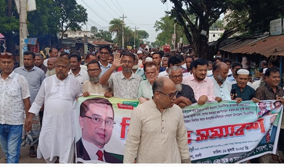 পোরশা বিএনপির উদ্যোগে বিক্ষোভ মিছিল