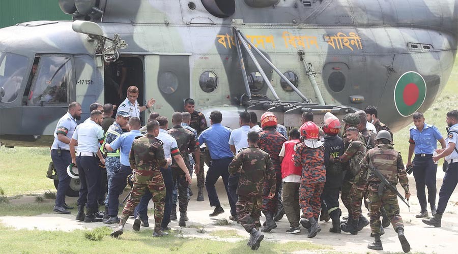 মাইলস্টোন কলেজে যুদ্ধবিমান বিধ্বস্তে নিহত বেড়ে ২০, চিকিৎসাধীন ১৭১