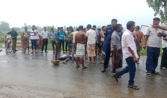 বিরলে সড়ক দূর্ঘটনায় মোটরসাইকেল আরোহী নিহত