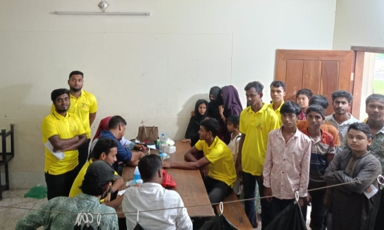 বাগমারায় ফ্রি হেলথ্ ক্যাম্প অনুষ্ঠিত