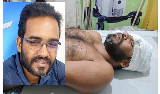 বরিশালে সাংবাদিককে কুপিয়ে জখম