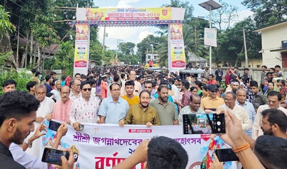 কমলগঞ্জে শ্রী শ্রী জগন্নাথদেবের রথযাত্রা শুরু