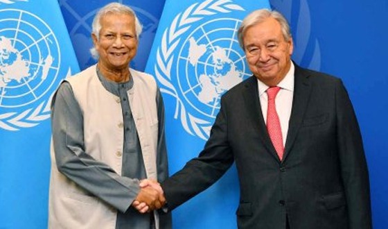 প্রধান উপদেষ্টার সঙ্গে বৈঠকে জাতিসংঘ মহাসচিব