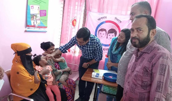 বালিয়াকান্দিতে জাতীয় ভিটামিন এ প্লাস ক্যাম্পেইন