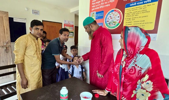 হোসেনপুরে ভিটামিন এ প্লাস ক্যাম্পেইন অনুষ্ঠিত