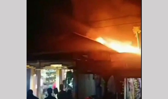 রাজনগরে ভয়াবহ অগ্নিকাণ্ড