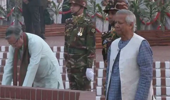 জাতীয় স্মৃতিসৌধে রাষ্ট্রপতি ও প্রধান উপদেষ্টার শ্রদ্ধা