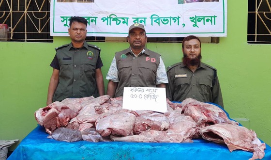 কয়রায় ৫০ কেজি হরিণের মাংস উদ্ধার