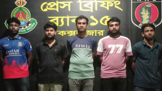 রাজশাহীর দুর্গাপুরে মকবুল হত্যার পাঁচ আসামি কক্সবাজার থেকে গ্রেপ্তার