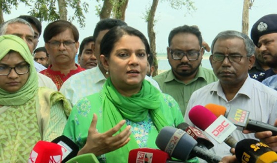 অবৈধভাবে মাটি-বালি উত্তোলনের সঙ্গে সঙ্গে ব্যবস্থা: উপদেষ্টা রিজওয়ানা