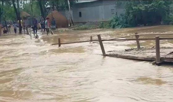শেরপুরে নদ-নদীর পানি বৃদ্ধি, বন্যার শঙ্কা