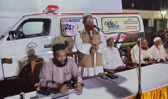 নীলফামারীতে জমিয়তে উলামায়ে ইসলাম মহাসচিব মঞ্জুরুল ইসলাম