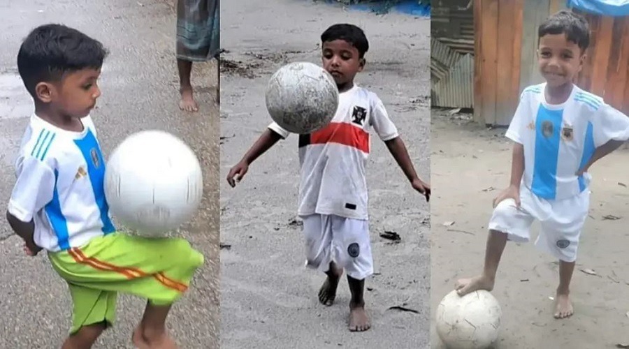 বিকেএসপি থেকে স্কলারশিপ পাচ্ছে সেই ক্ষুদে ফুটবলার