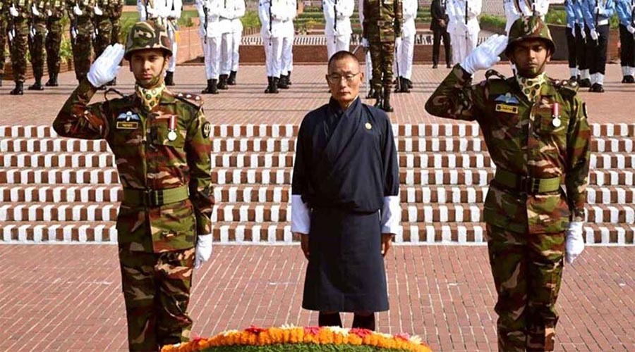 সাভার স্মৃতিসৌধে ভুটানের প্রধানমন্ত্রীর শ্রদ্ধা নিবেদন