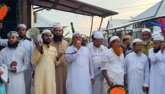 হাইমচরের চর এলাকায় হাতপাখার পক্ষে শেখ মো. জয়নাল আবেদীনের নির্বাচনি গণসংযোগ