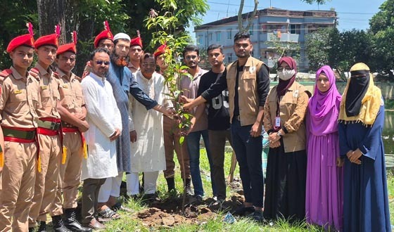 গফরগাঁওয়ে বিওয়াইসিএফের বৃক্ষরোপণ অভিযান