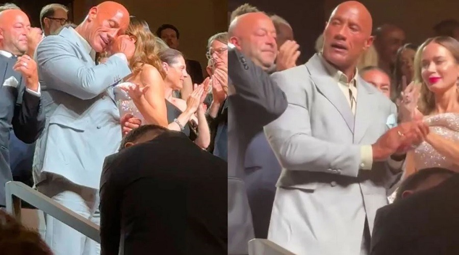 নিজের অভিনীত সিনেমা দেখে আবেগে কেঁদে দিলেন ‘দ্য রক’