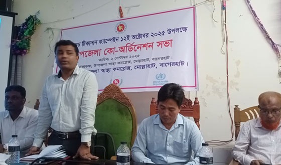 মোল্লাহাটে টাইফয়েড টিকাদান ক্যাম্পেইন উপলক্ষে সমন্বয় সভা