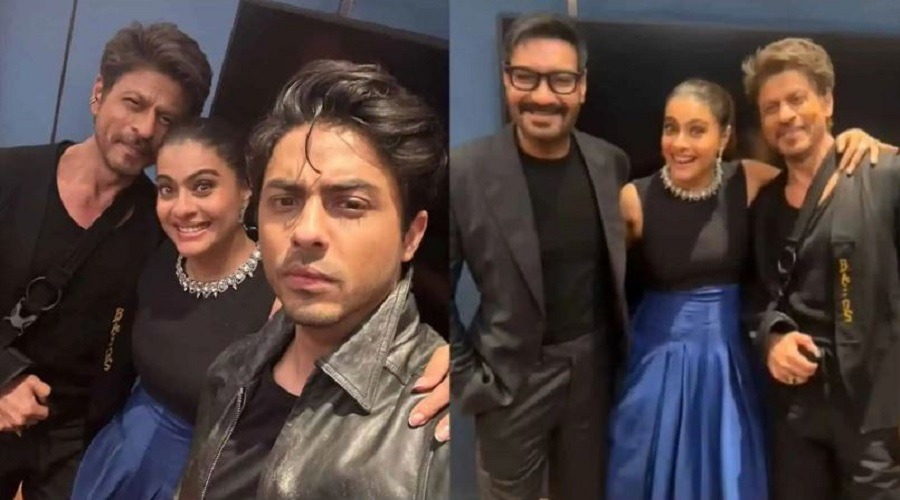 একফ্রেমে ধরা দিলেন অজয়-কাজল-শাহরুখ