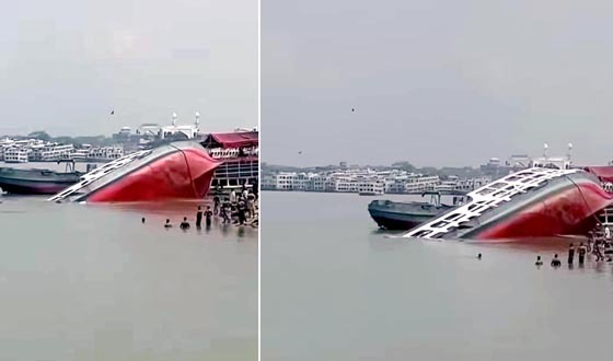 বরিশালে লঞ্চ ডুবি, চলছে উদ্ধার অভিযান