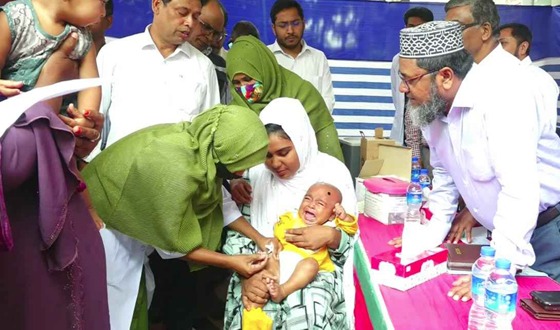 হাম-রুবেলার হটস্পট নওগাঁর পোরশায় টিকাদান ক্যাম্পেইন