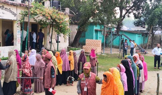 শেরপুর-৩ আসনের ভোটগ্রহণ চলছে