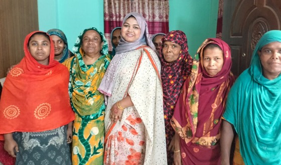 বাকেরগঞ্জে প্রচারণায় তৎপর সংরক্ষিত কাউন্সিলর প্রার্থী সাবরিনা