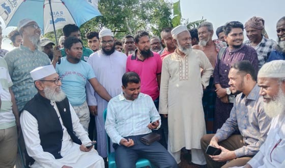 আশাশুনির বাঁকড়া সাঁকো নদীতে ভেসে গেছে, এমপির পরিদর্শন