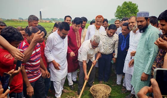 কৃষকদের পাশে দাঁড়িয়েছেন সংসদ সদস্য মাজহারুল ইসলাম