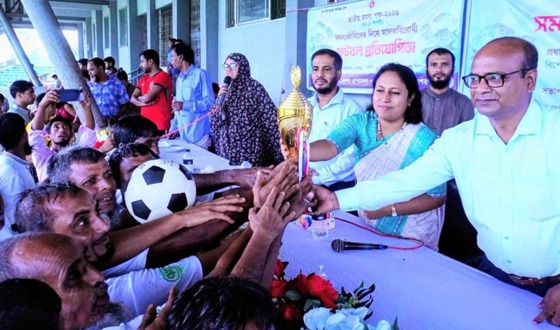 শেরপুরে জাতীয় মৎস্য পক্ষের সমাপনী ও মাদকবিরোধী ফুটবল প্রতিযোগিতা
