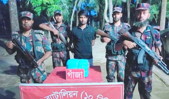 কুমিল্লা সীমান্তে গাঁজাসহ মাদক কারবারি পেয়ারা আটক