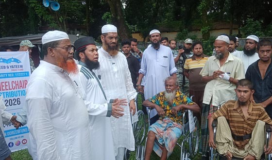 মোল্লাহাটে ৫০'টি হুইলচেয়ার ও ৫০টি ভ্যান বিতরণ