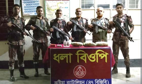 দৌলতপুর সীমান্তে বিজিবির পৃথক অভিযানে মাদকদ্রব্য উদ্ধার