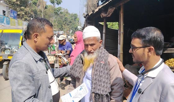 যশোর-৩ আসনে ধানের শীষ প্রতিকে ভোট চেয়ে গণসংযোগ