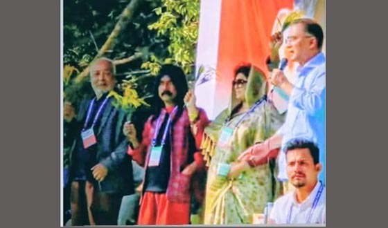 যশোরে তারেক রহমানের নির্বাচনী জনসভায় যোগদান