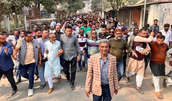 গফরগাঁওয়ে ধানের শীষের সমর্থনে গণমিছিল ও সমাবেশ