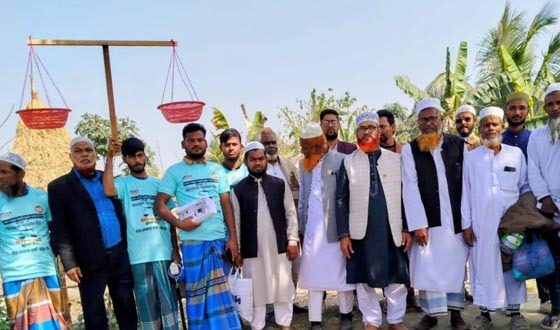 চাঁদপুর-৩ আসনে দাঁড়িপাল্লায় ভোট চেয়ে গণসংযোগ