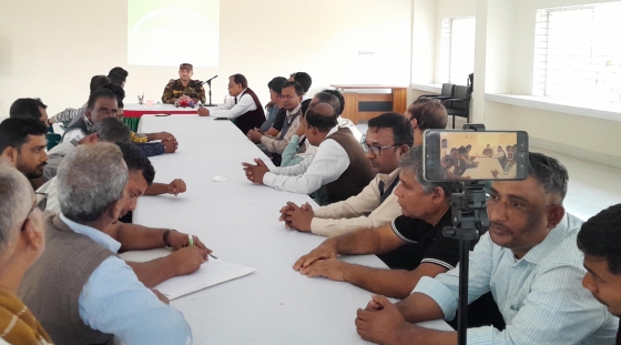 হিজলায় সনাতন ধর্মালম্বীদের সঙ্গে সেনাবাহিনীর মতবিনিময়