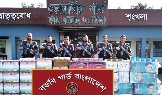 মাাধবপুরে ভারতীয় কসমেটিকস ও ঔষধ জব্দ