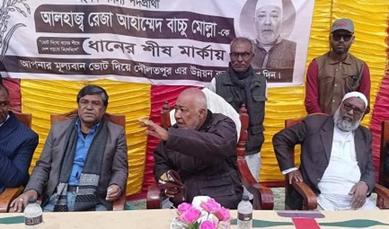 দৌলতপুরে ধানের শীষের পক্ষে বিএনপির গণসংযোগ