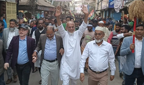 পিরোজপুরে বিএনপি প্রার্থীর নির্বাচনী শেষ সমাবেশ