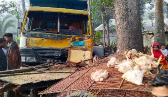 রাজশাহীতে  ড্রাম ট্রাকের সাথে নছিমনের সংঘর্ষে নিহত ২