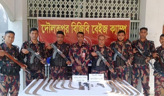 দৌলতপুর সীমান্তে পিস্তল ও ম্যাগাজিন উদ্ধার