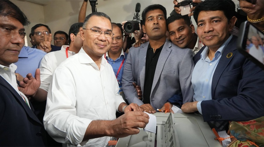 ভোট দিলেন বিএনপি চেয়ারম্যান তারেক রহমান