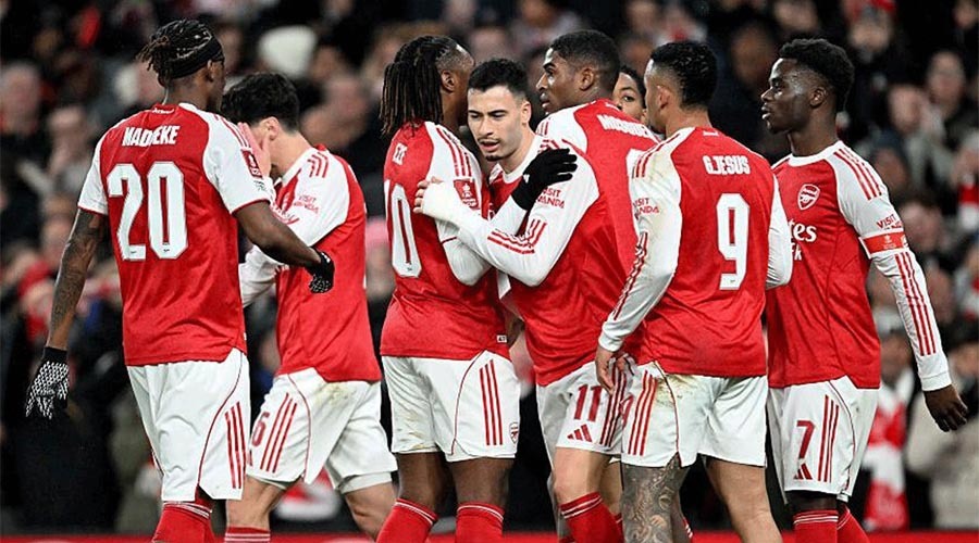 ১৭ মিনিটের ঝড়ে চার গোল, ছয় বছর পর এফএ কাপের পঞ্চম রাউন্ডে আর্সেনাল